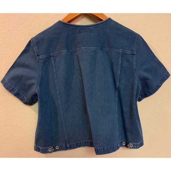 Jean Button Down Top - Picture 2 of 5